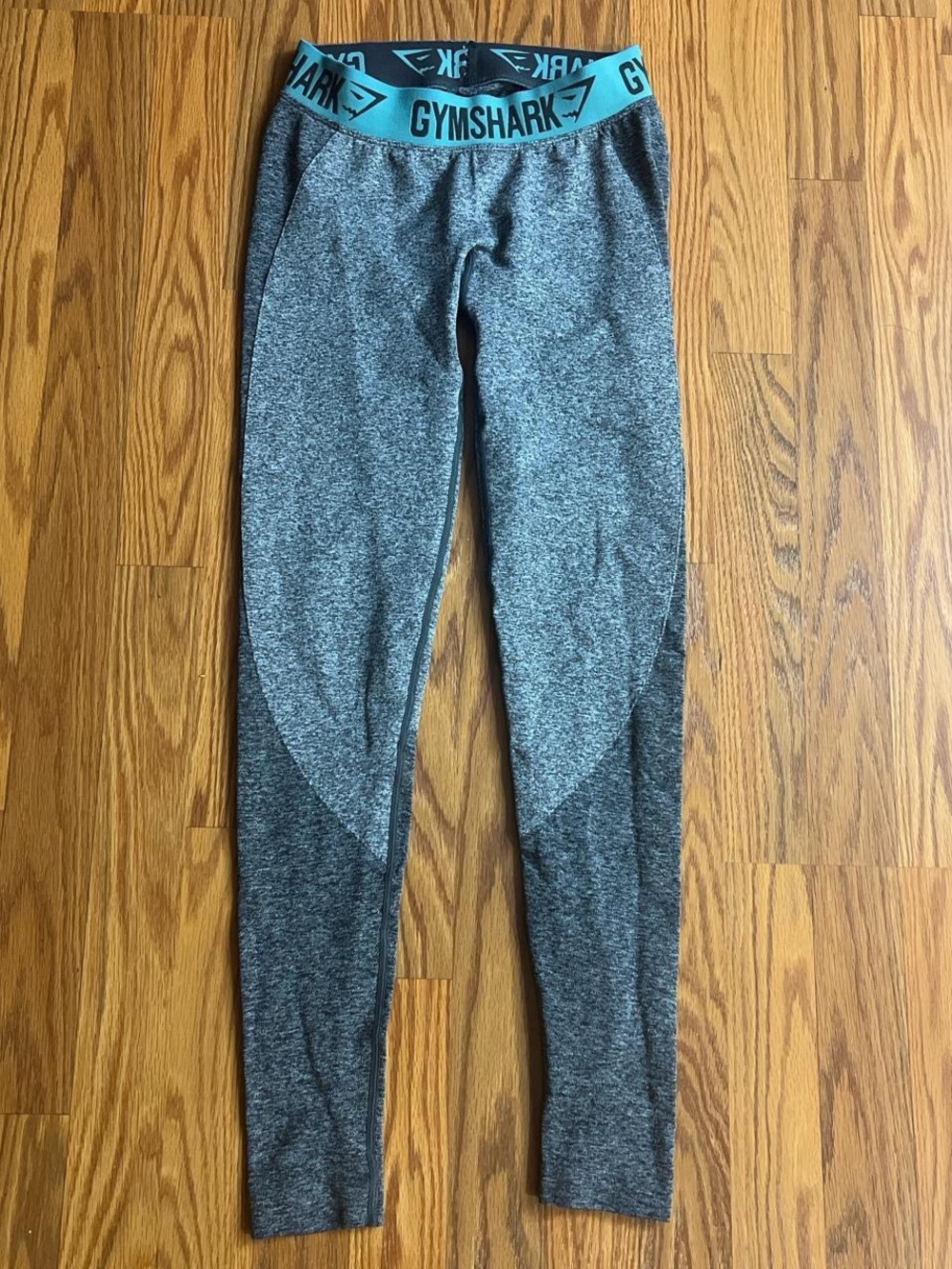 Gymshark Flex Seamless Sports Leggings In Charcoal Marl/Dusky Teal